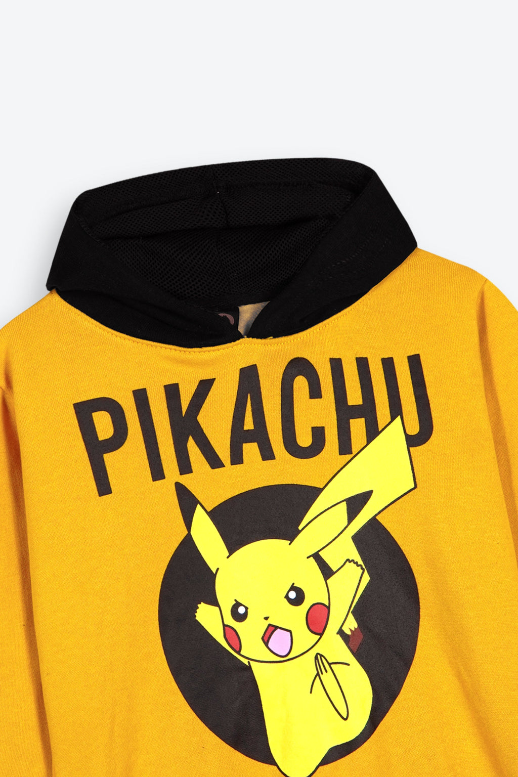 Pokémon Pikachu Girls Tracksuit – Yellow Hoodie & Black Wide-Leg Pants | 100% Cotton Fleece