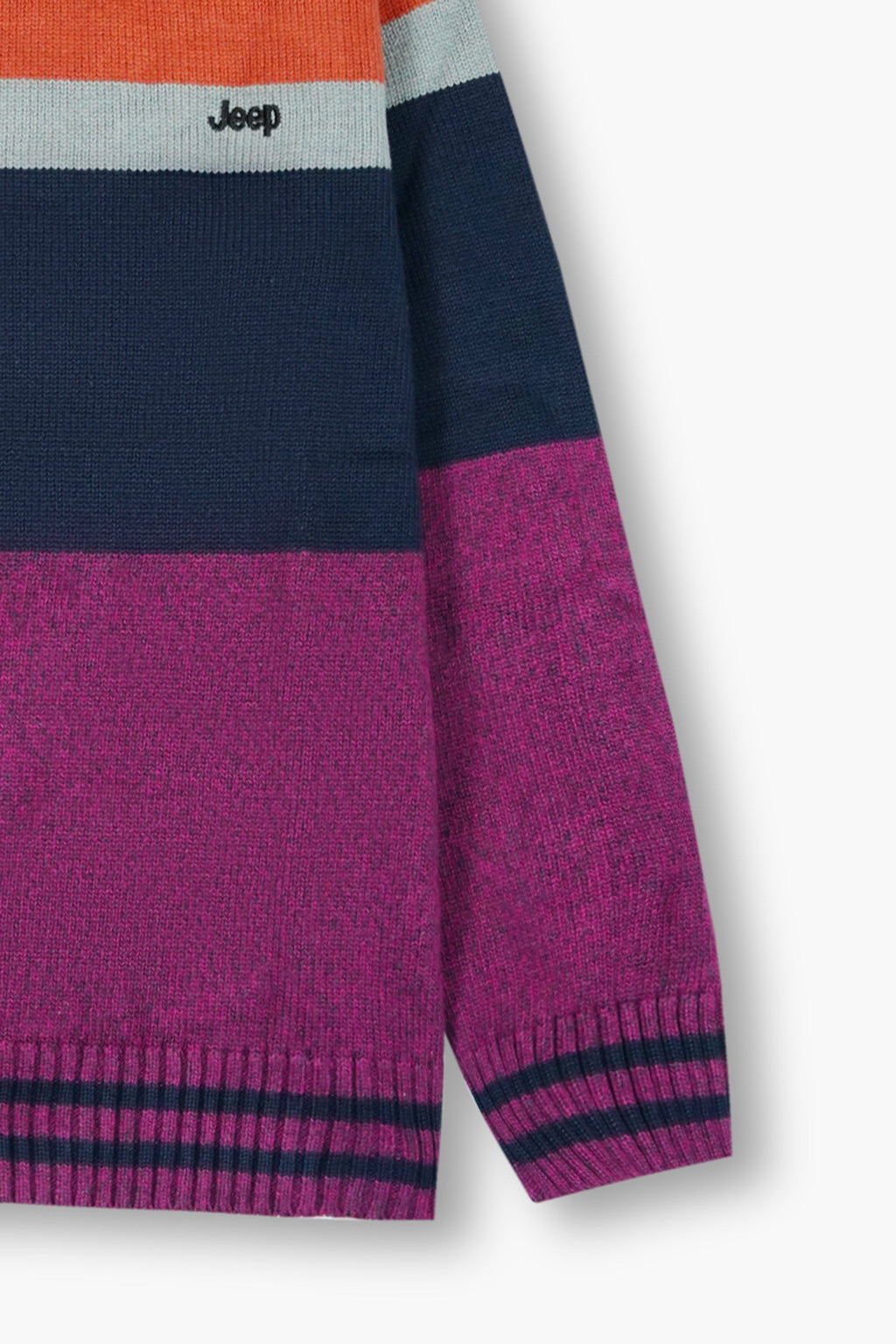Jeep Multicolor Block Cotton Sweater – 100% Cotton | Cozy Winter Wear for Kids