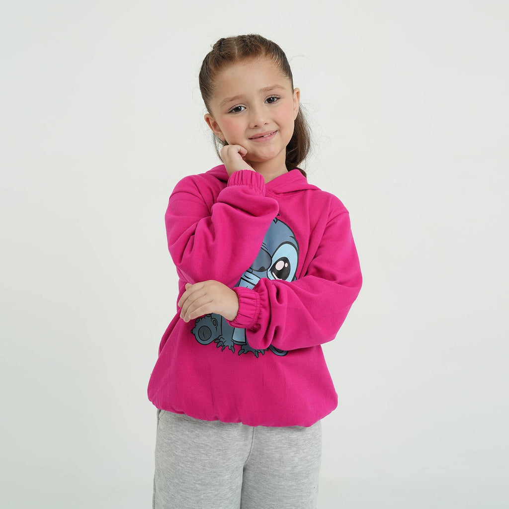 Stitch Printed Kids Fleece Suit | 100% Cotton Fleece Winter Outfit