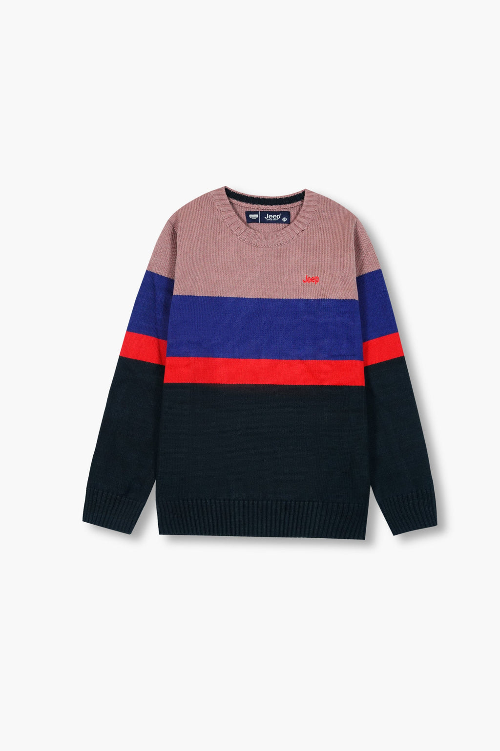 Jeep Color Block Cotton Sweater – 100% Cotton | Stylish &amp; Warm Winter Wear for Kids