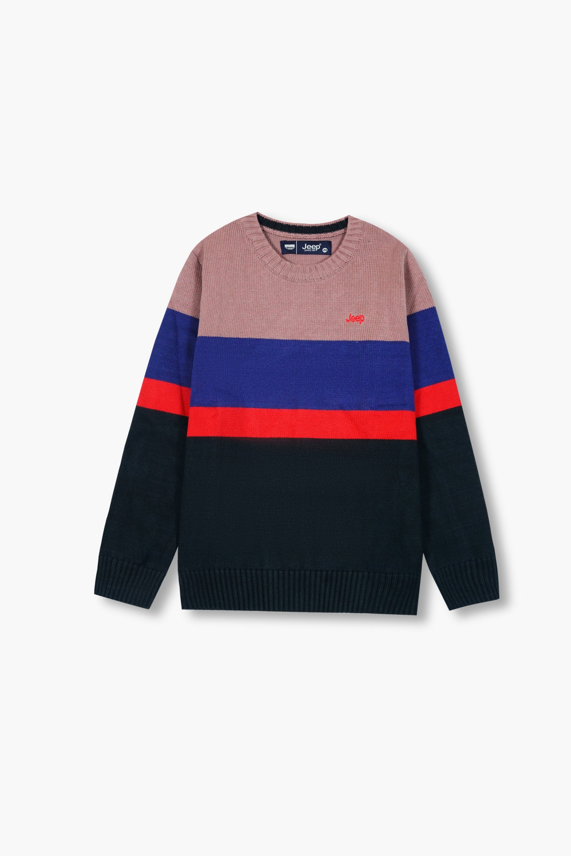 Jeep Color Block Cotton Sweater – 100% Cotton | Stylish &amp; Warm Winter Wear for Kids