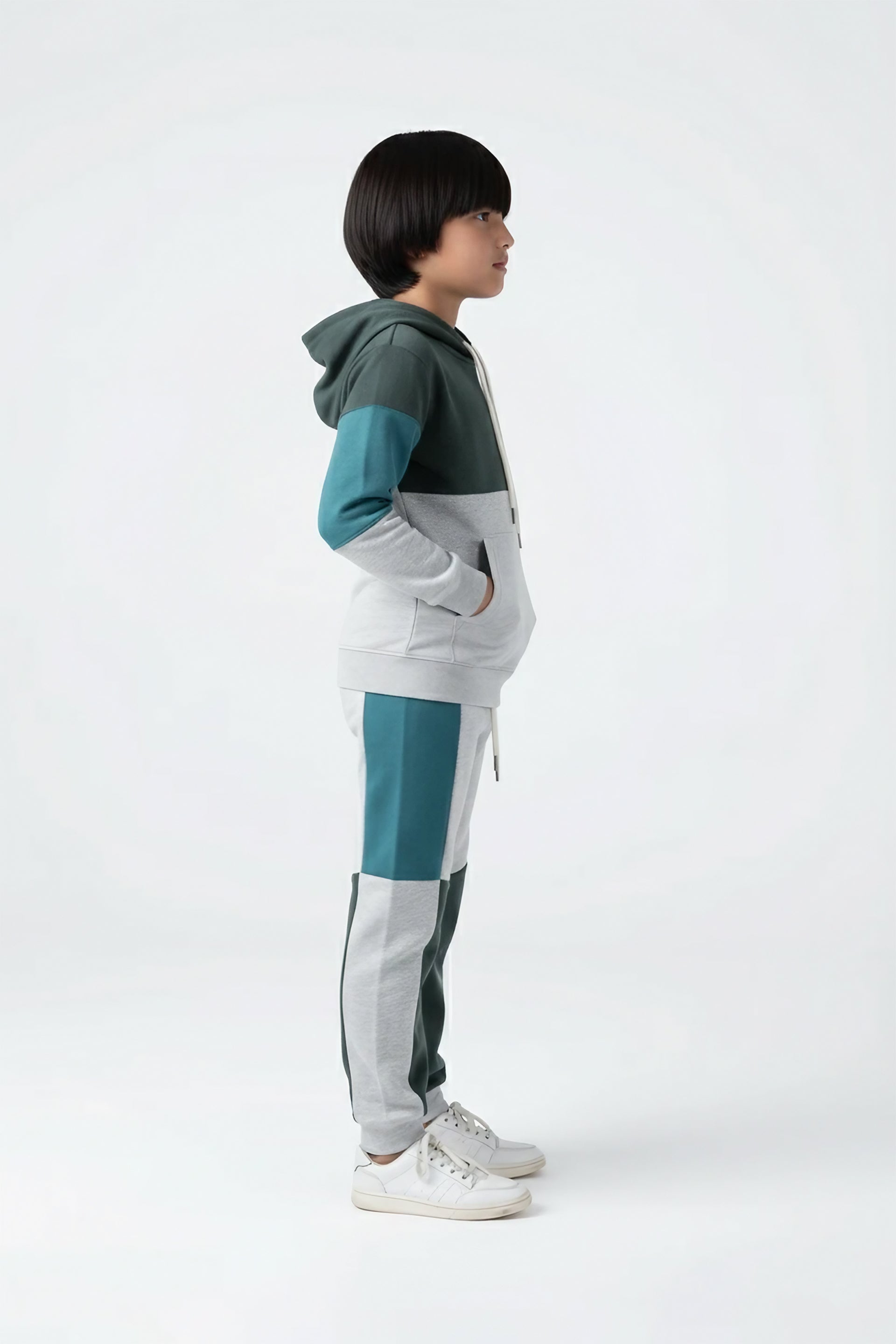 Kids Colorblock Fleece Panel Tracksuit