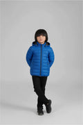 Kids Royal Blue Puffer Jacket | Warm Winter Hooded Coat | Lightweight Insulated Outerwear