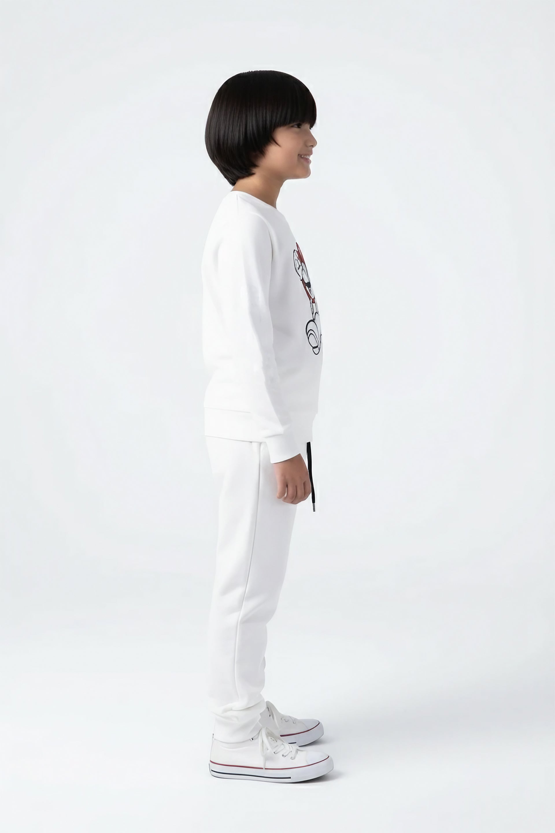 Super Mario Kids Tracksuit – White | 100% Cotton Terry