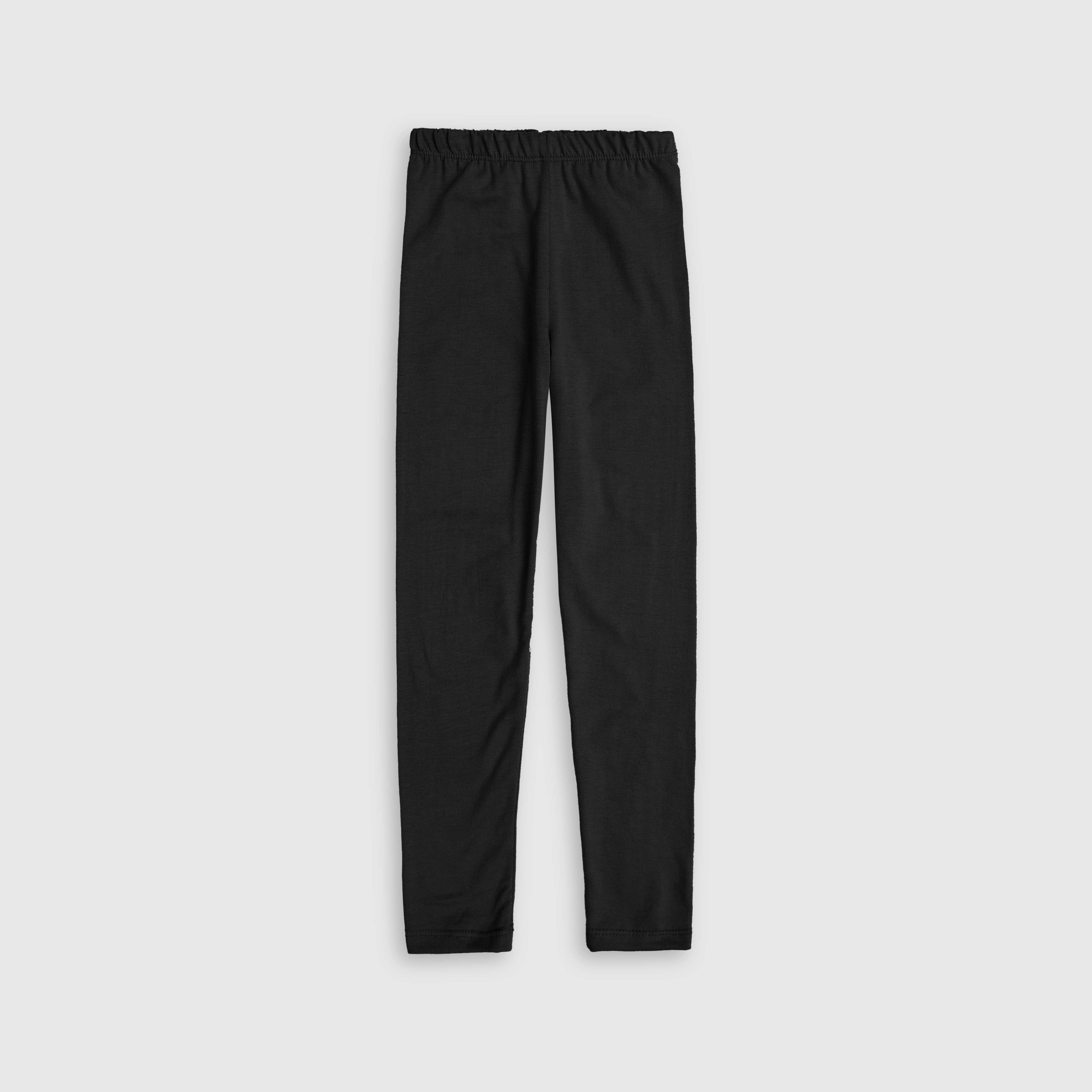 Girls Soft Cotton Black Leggings