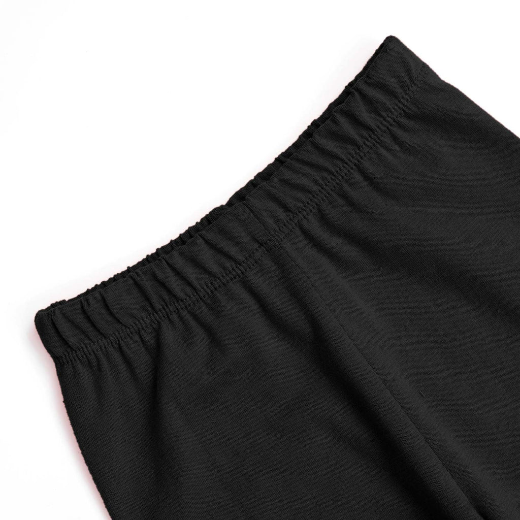 Girls Soft Cotton Black Leggings