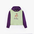 Girls Short Body Soft Cotton Embroidered Fleece Hoodie