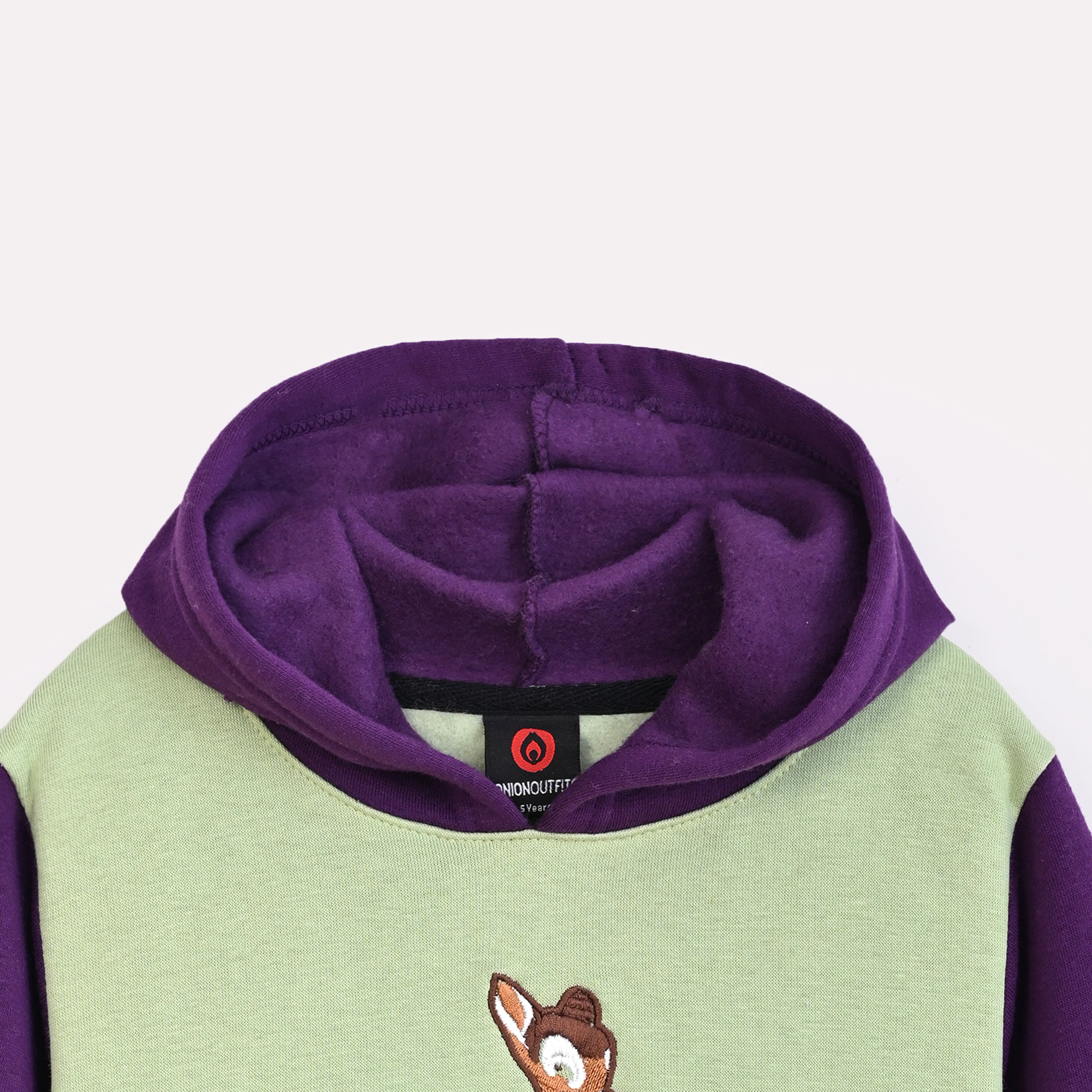 Girls Short Body Soft Cotton Embroidered Fleece Hoodie