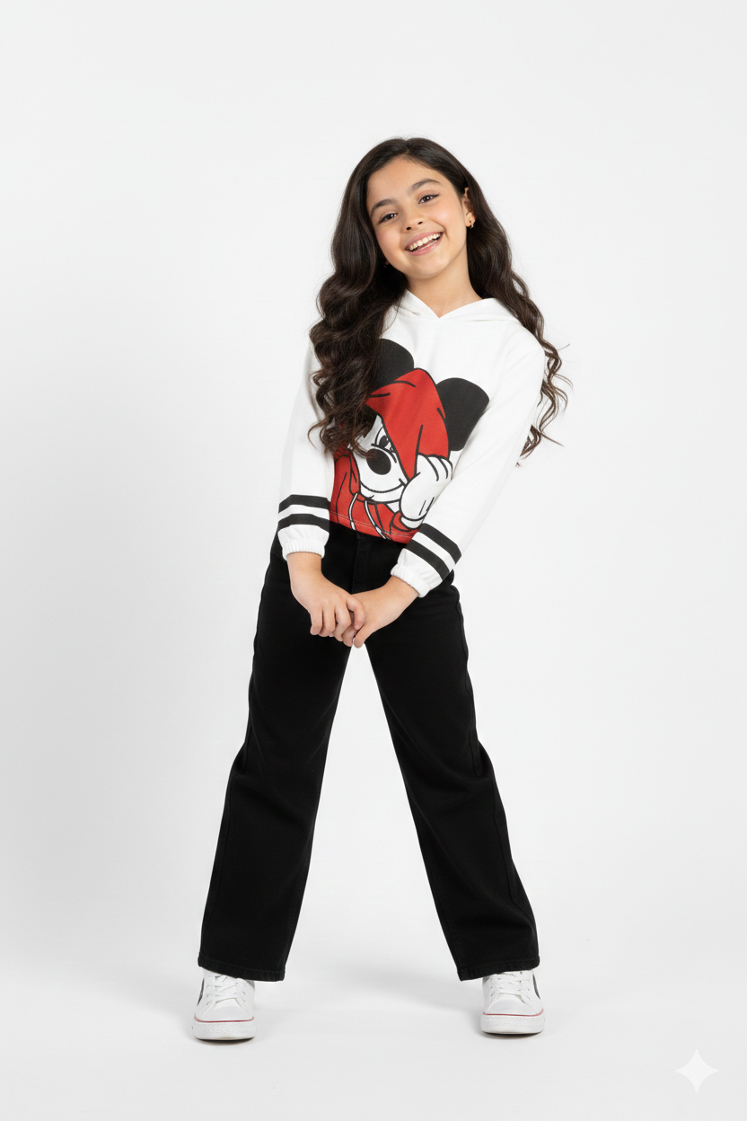 Mickey Mouse Short Body Hoodie – 100% Cotton Terry