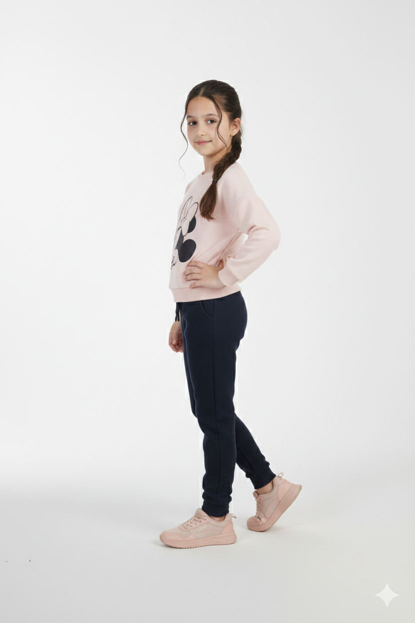 Kids Cotton Co-Ord Set – Graphic Sweatshirt & Joggers | Winter Wear