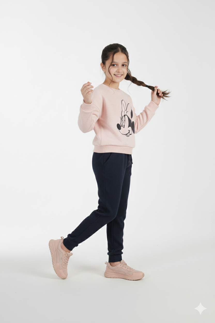 Kids Cotton Co-Ord Set – Graphic Sweatshirt & Joggers | Winter Wear