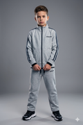 ONION Kids Grey Zipper Tracksuit Set – Jacket & Pants